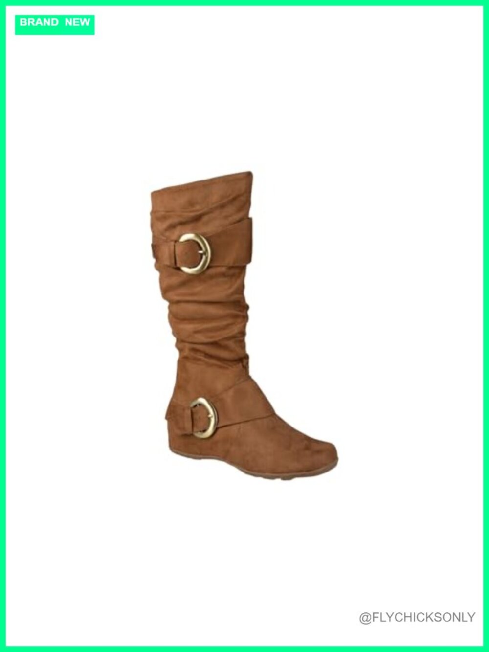 Hidden Wedge Mid-Calf Faux Suede Boots with Inside Zip